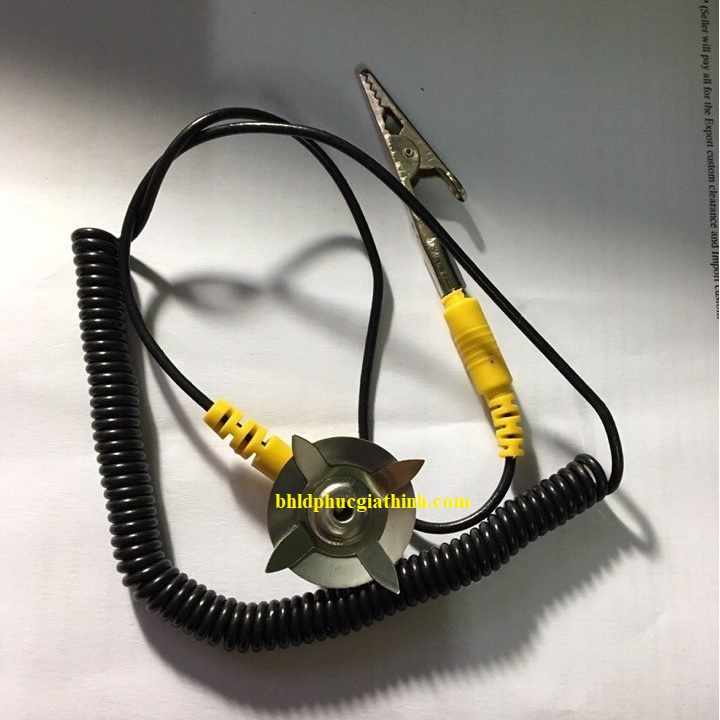 Dây xoắn tiếp đất dài 1.8m vàng đen chống tĩnh điện
