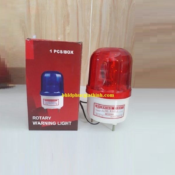 Đèn xoay cảnh báo dùng điện 220V có còi hú LTE-1101J