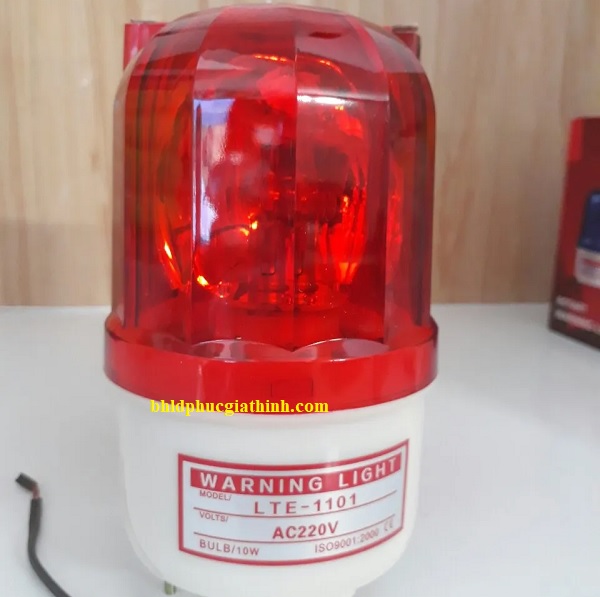 Đèn xoay cảnh báo dùng điện 220V có còi hú LTE-1101J