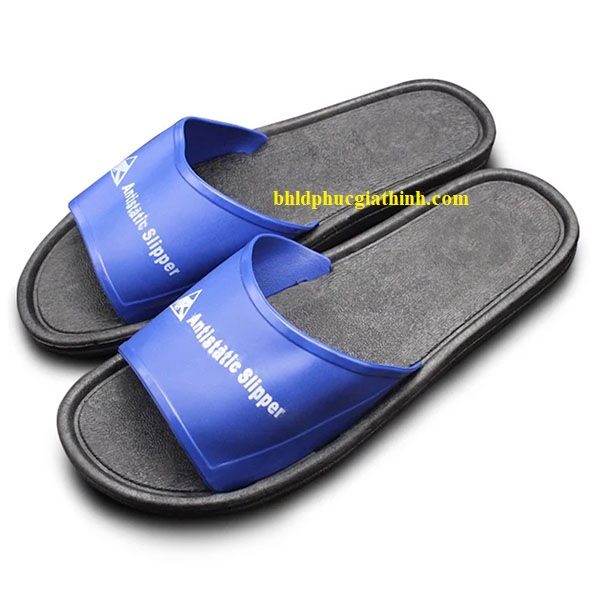 Dép PVC xanh đen chống tĩnh điện dùng trong phòng sạch