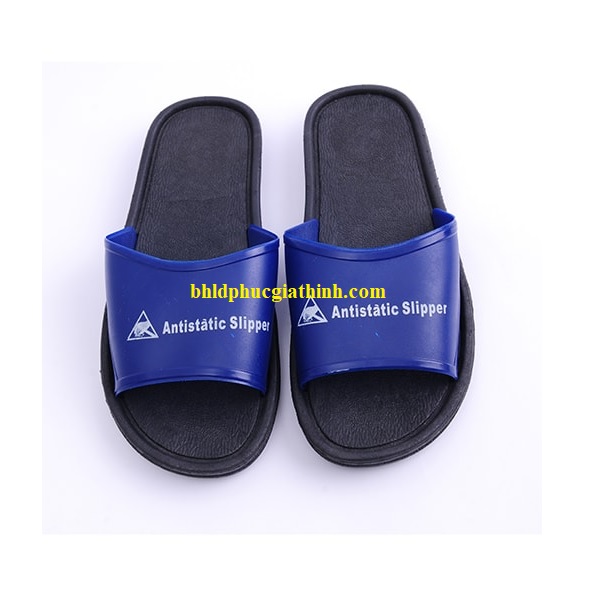 Dép PVC xanh đen chống tĩnh điện dùng trong phòng sạch