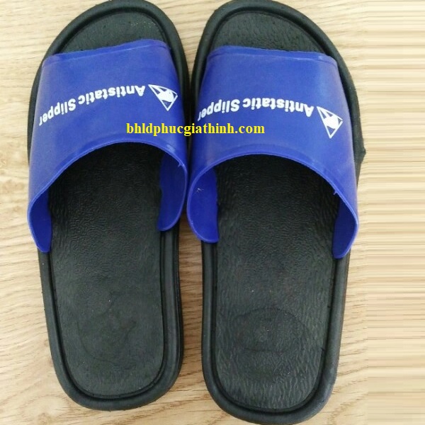 Dép PVC xanh đen chống tĩnh điện dùng trong phòng sạch