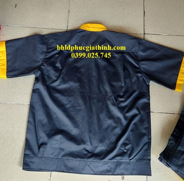 Quần áo đồng phục vải Kaki 65/35 tối màu phù hợp sử dụng trong sửa chữa Ô tô