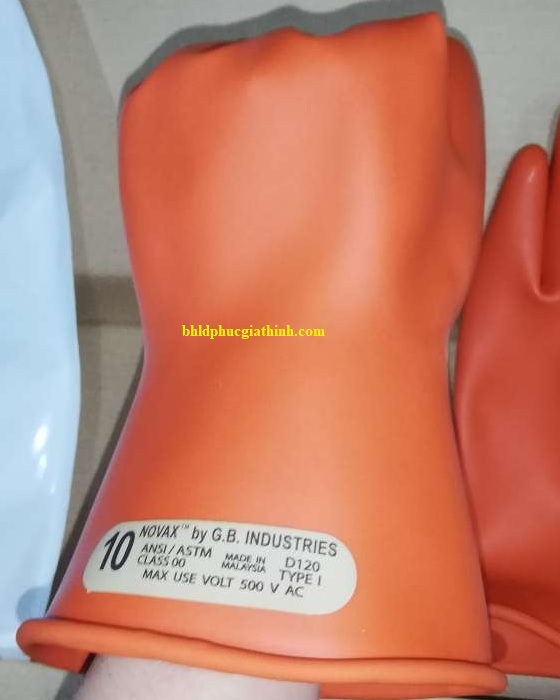 Găng tay cao su cách điện 500V Novax Class 00 dài 360mm Malaysia