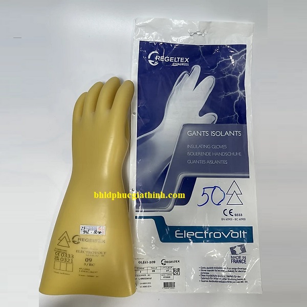 Găng tay cao su cách điện cao áp 26.5KV Class 3 Regeltex Pháp