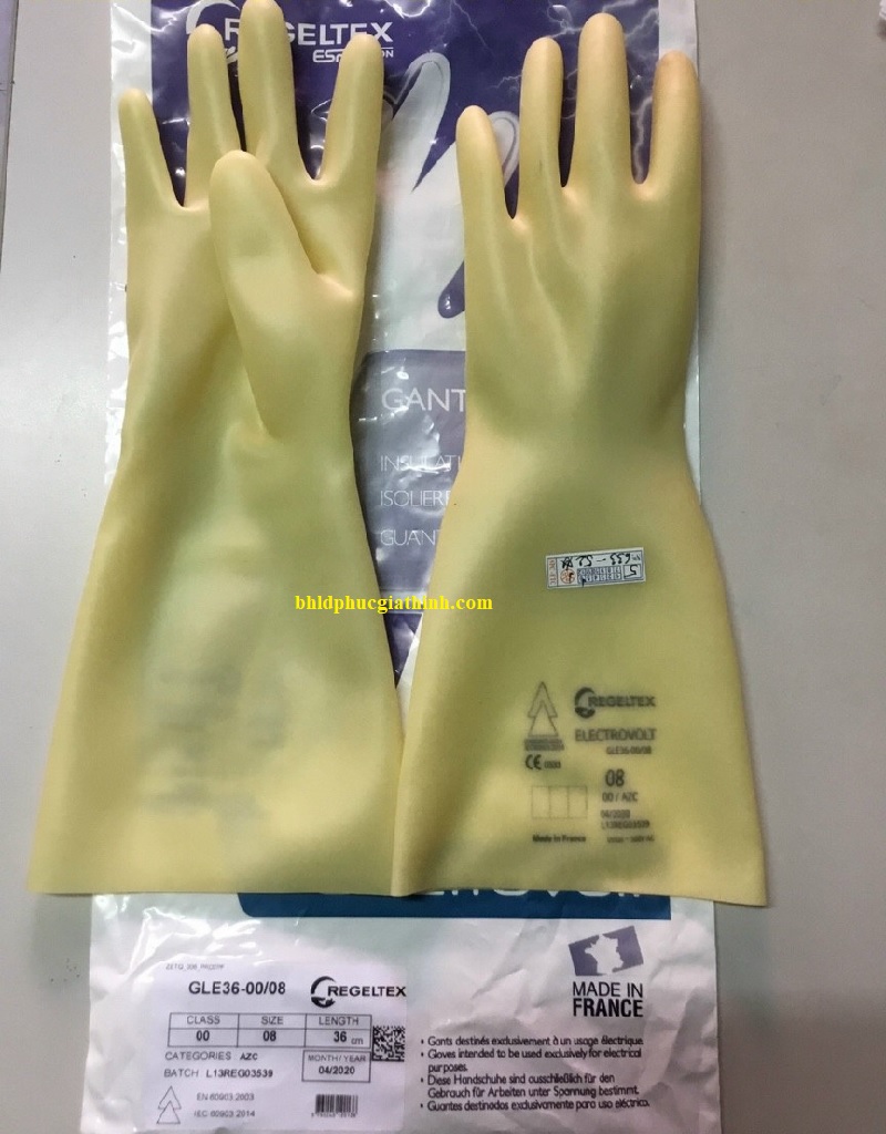 Găng tay cao su cách điện hạ áp 500V Regeltex- Pháp