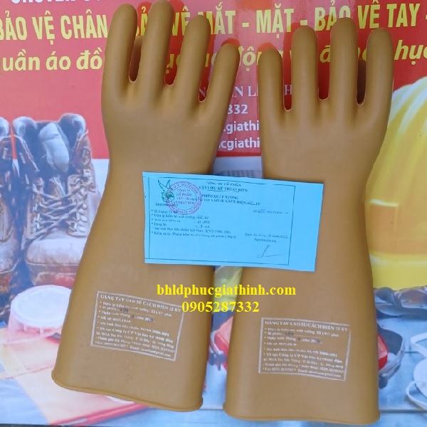 Găng tay cao su cách điện 22KV VICADI có tem kiểm định