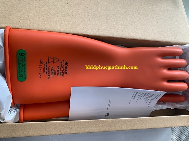 Găng tay cao su cách điện cao áp 26.500V Class 3 dài 410mm Novax Malaysia