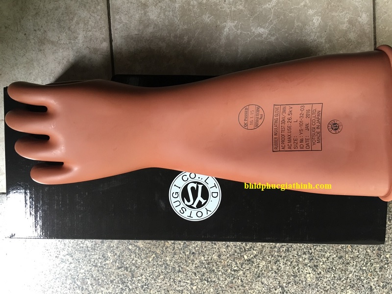 Găng tay cao su cách điện cao áp 26.5KV Yotsugi Nhật Bản chính hãng dài 460mm