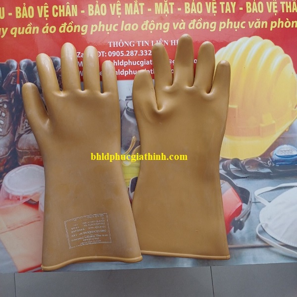 Găng tay cao su cách điện hạ áp 1KV Trọng Hưng có kiểm định