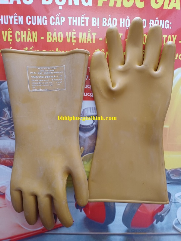 Găng tay cao su cách điện hạ áp 1KV Trọng Hưng có kiểm định
