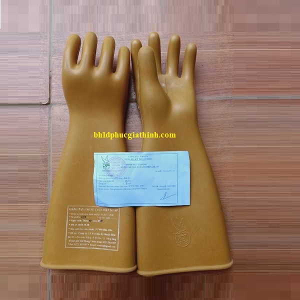 Găng tay cao su cách điện hạ áp 3.5KV Vicadi