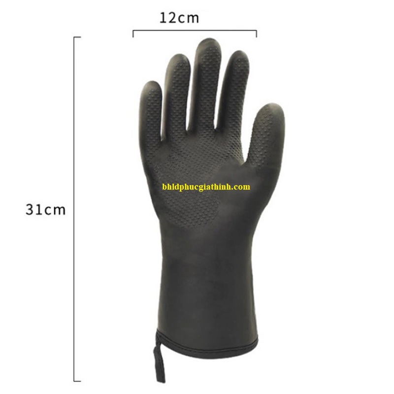 Găng tay cao su chịu nhiệt 250 độ chống nước và hoá chất