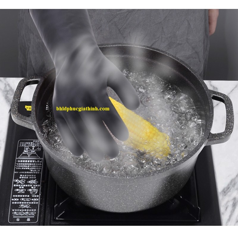 Găng tay cao su chịu nhiệt 250 độ chống nước và hoá chất