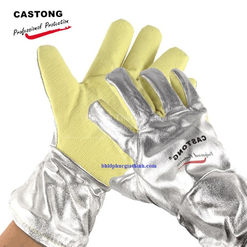 Găng tay chịu nhiệt 500 độ Castong YERR15-34 tráng nhôm