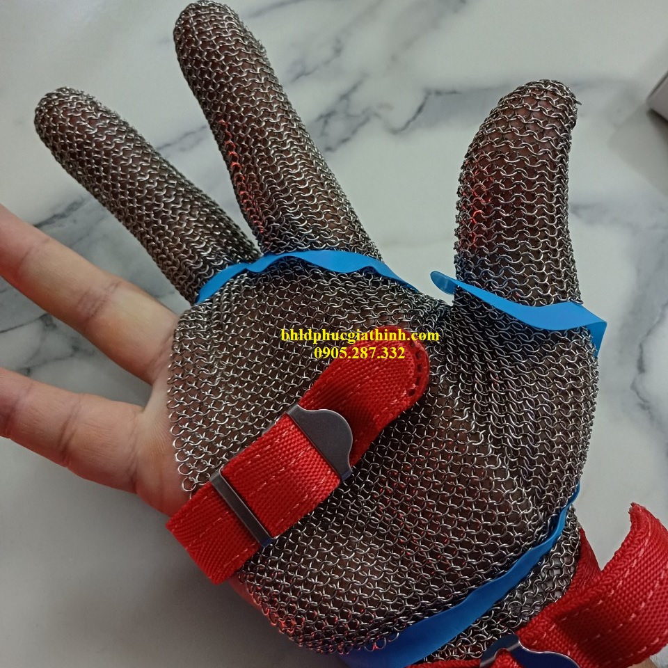 Găng tay chống cắt 3 ngón vòng Inox không rỉ sét thương hiệu Reton