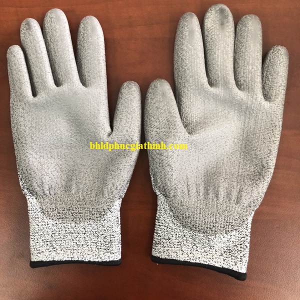 Găng tay chống cắt cấp độ 5 phủ PU lòng bàn tay thương hiệu HANSUNG Hàn Quốc