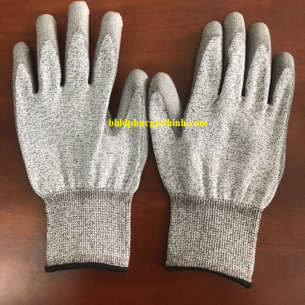 Găng tay chống cắt cấp độ 5 phủ PU lòng bàn tay thương hiệu HANSUNG Hàn Quốc