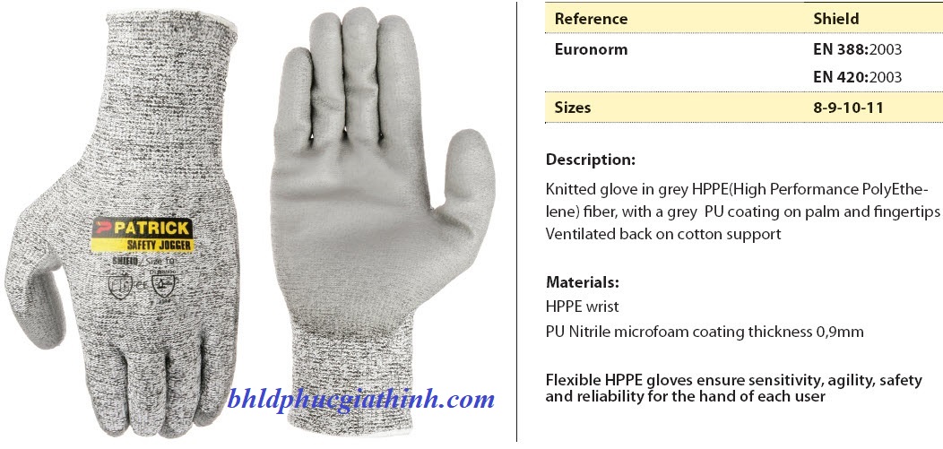 GĂNG TAY CHỐNG CẮT CẤP ĐỘ 5 JOGGER SHIELD