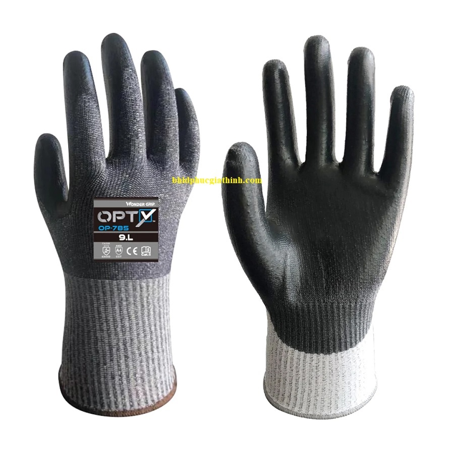 Găng tay chống cắt Wonder Grip Opty OP-785 Nhật Bản lòng bàn tay phủ PU