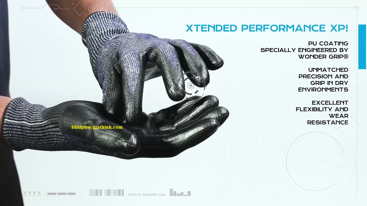 Găng tay chống cắt Wonder Grip Opty OP-785 Nhật Bản lòng bàn tay phủ PU
