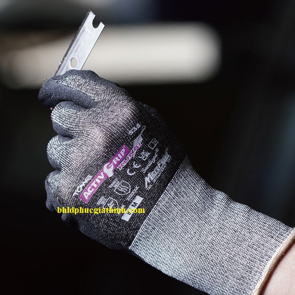 Găng tay chống dầu chống cắt cấp độ 5 Towa ActivGrip Kunai 535 Nhật Bản dùng được với màn hình cảm ứng