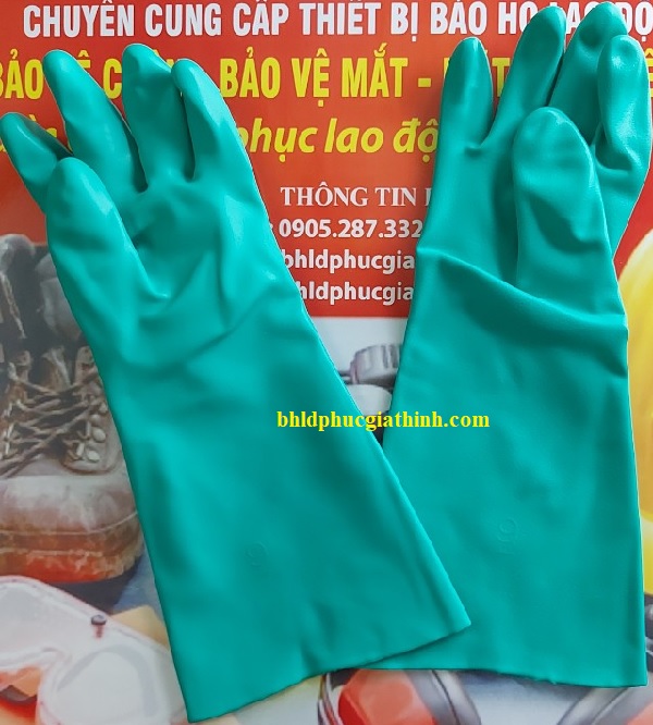 Găng tay công nghiệp chống hoá chất Ansell 37-165 chất liệu Nitrile