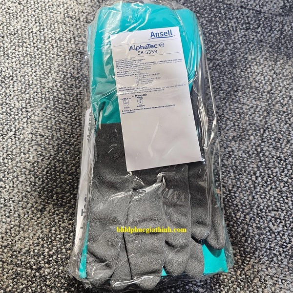Găng tay chống hoá chất chống tĩnh điện Ansell Alphatec 58-535B