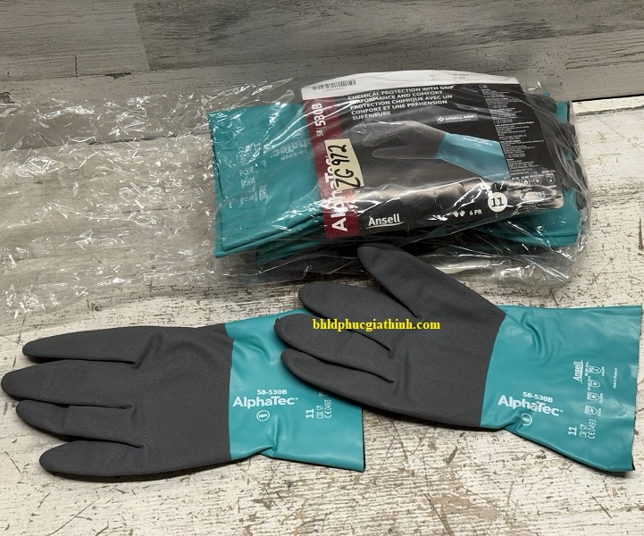 Găng tay chống hoá chất chống tĩnh điện Ansell Alphatec 58-535B