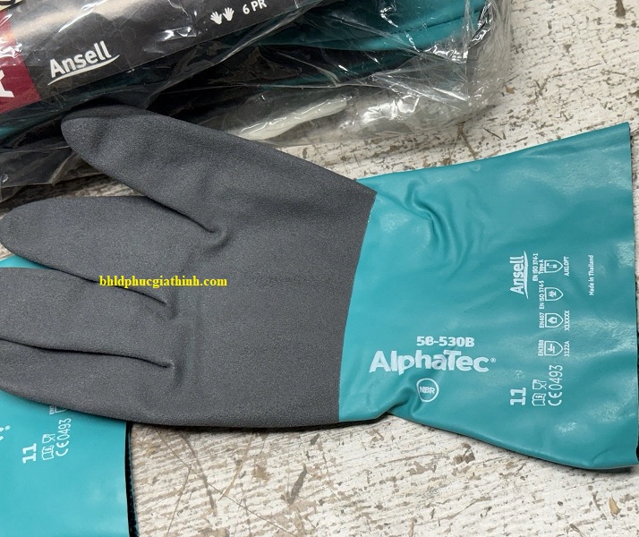 Găng tay chống hoá chất chống tĩnh điện Ansell Alphatec 58-535B