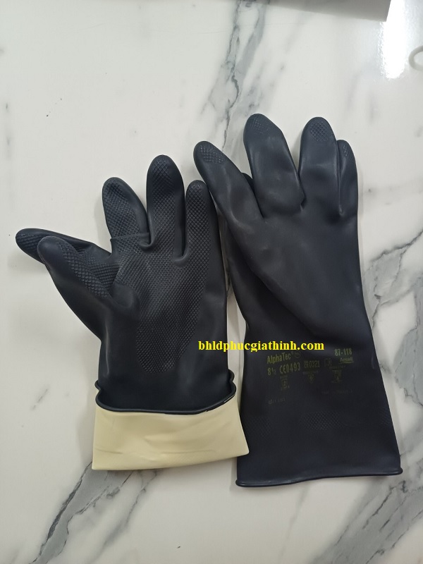 Găng tay chống Axit H2SO4 96% và chống hoá chất Ansell Alphatec 87-118