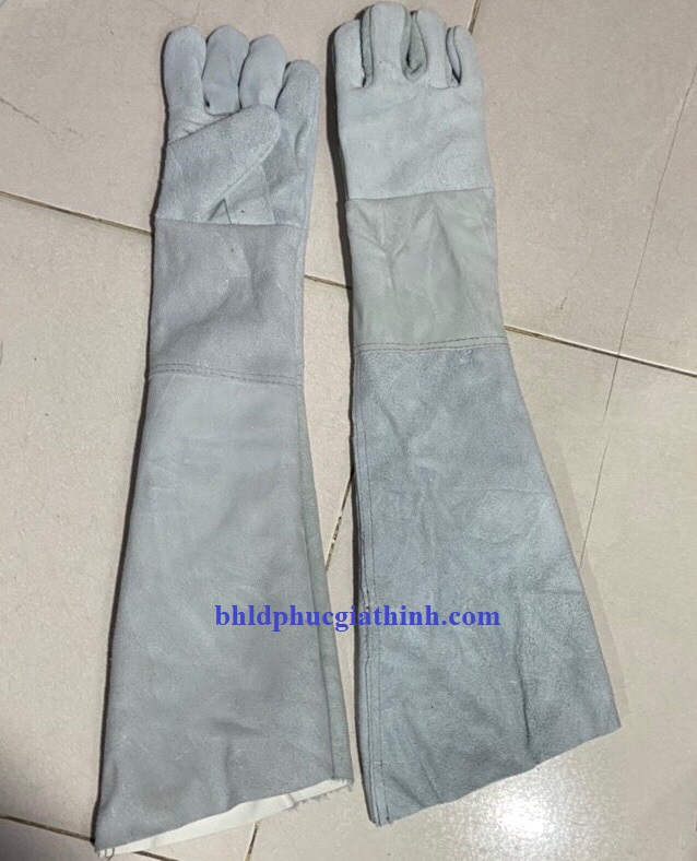 Găng tay Da Hàn 1 lớp dài 65cm dùng trong cơ khí
