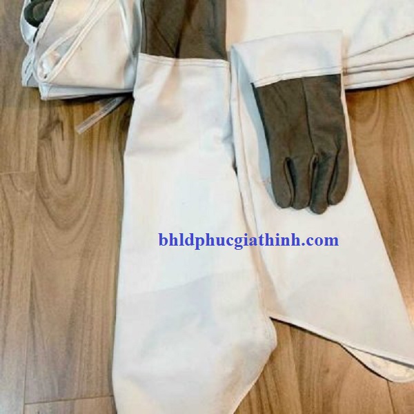 Găng tay Da Hàn 1 lớp dài 65cm dùng trong cơ khí