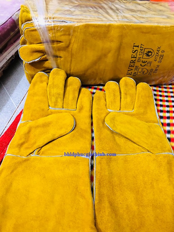 Găng tay da hàn chịu nhiệt chống cháy EW14 thương hiệu Everest