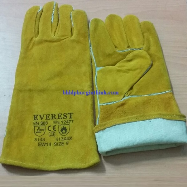 Găng tay da hàn chịu nhiệt chống cháy EW14 thương hiệu Everest