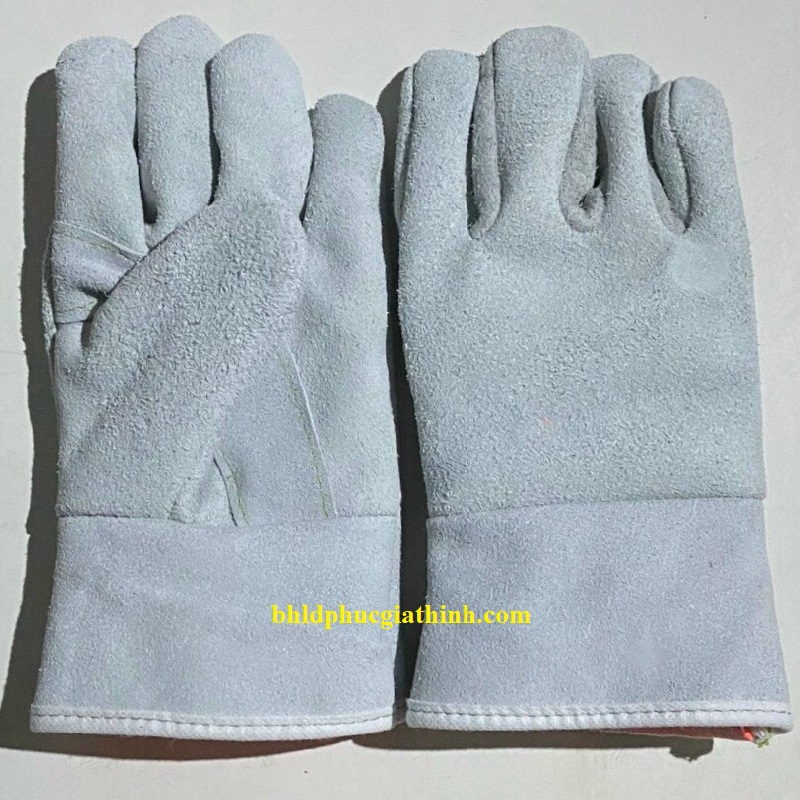 Găng tay Da Hàn ngắn 2 lớp dùng trong cơ khí