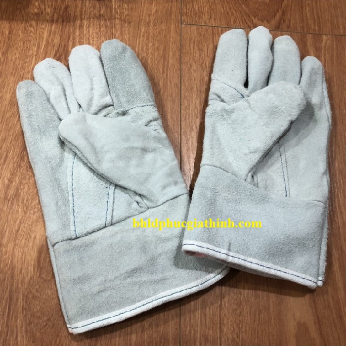 Găng tay Da Hàn ngắn 2 lớp dùng trong cơ khí