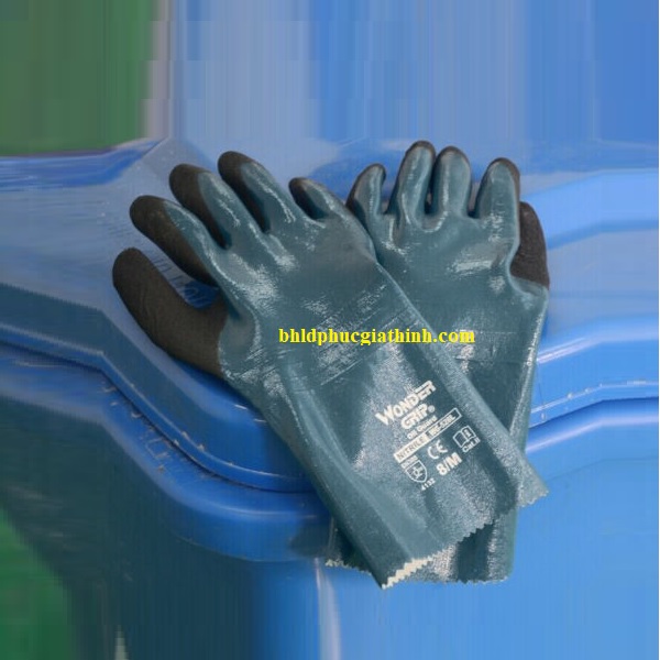 Găng tay phủ 3 lớp Nitrile chống thấm dầu Wonder Grip WG-528L Nhật Bản