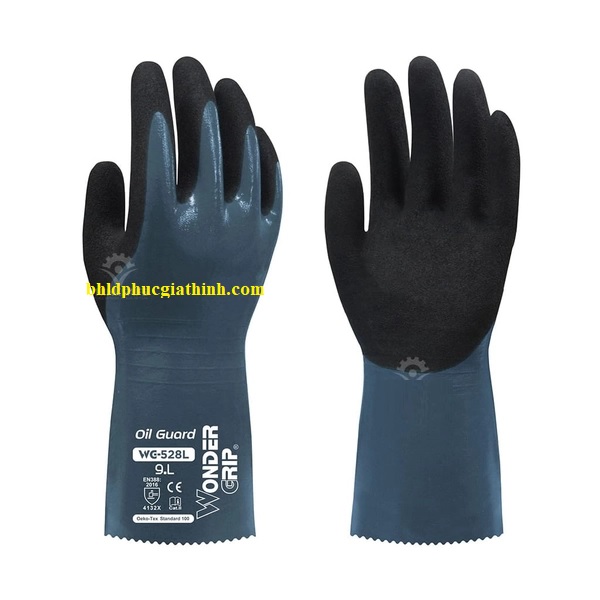 Găng tay phủ 3 lớp Nitrile chống thấm dầu Wonder Grip WG-528L Nhật Bản
