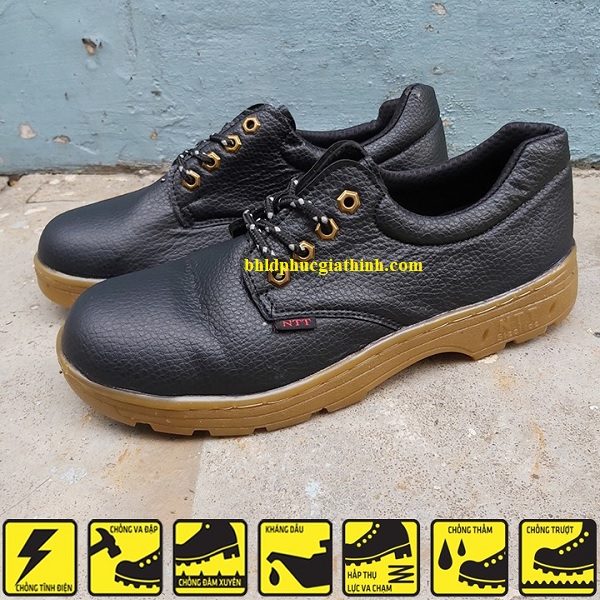 Giày bảo hộ đế kép mũi thép đế thép NTT P07 giá rẻ