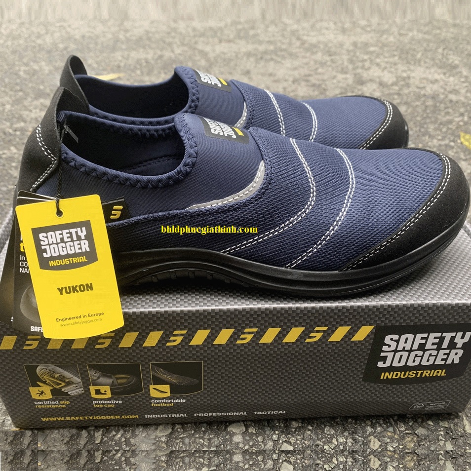 Giày bảo hộ không buộc dây siêu nhẹ có phản quang Jogger YuKon S1P