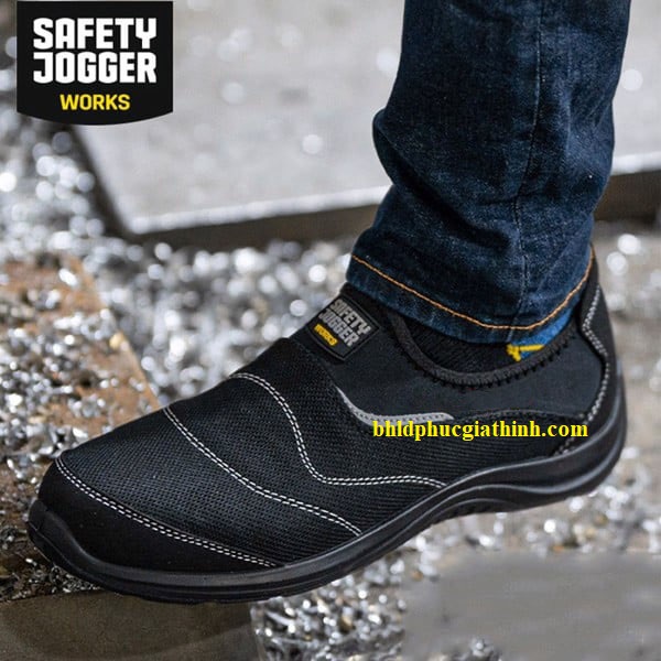 Giày bảo hộ không buộc dây siêu nhẹ có phản quang Jogger YuKon S1P
