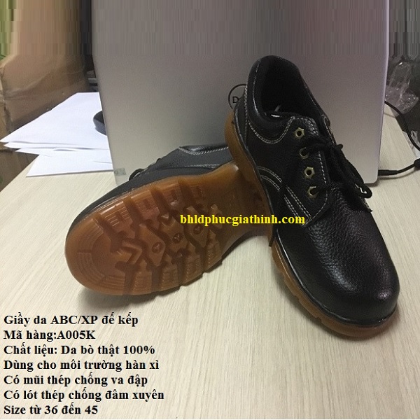 Giày bảo hộ mũi thép đế thép ABC đế kép chống trơn trượt giá rẻ