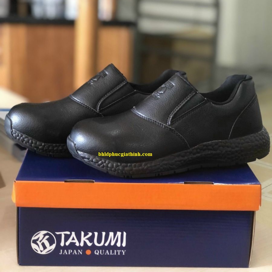 Giày bảo hộ chống tĩnh điện không buột dây Takumi Ninja S.O Nhật Bản