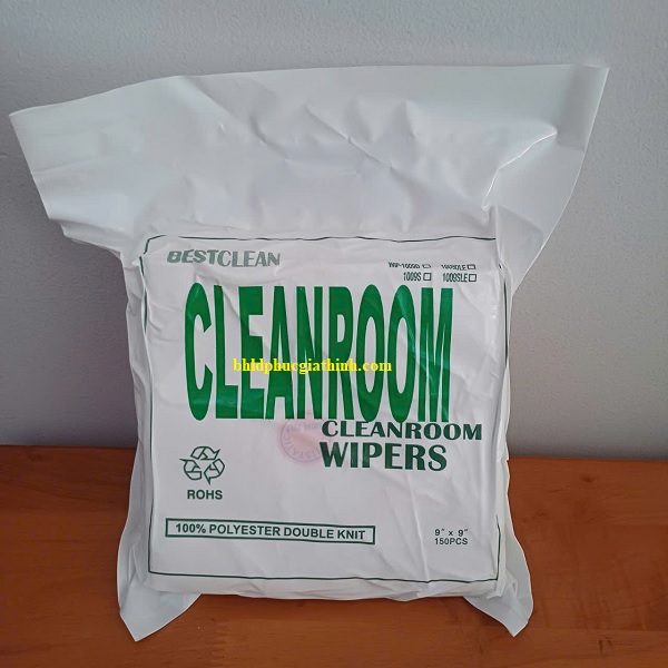 Khăn lau phòng sạch polyester chống tĩnh điện chống trầy xước Cleanroom 1009SLE kích thước 9*9inch