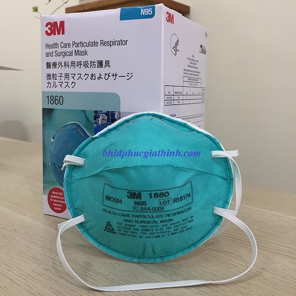 Khẩu trang lọc bụi kháng khuẩn dùng trong phẩu thuật đạt tiêu chuẩn NIOSH 3M 1860