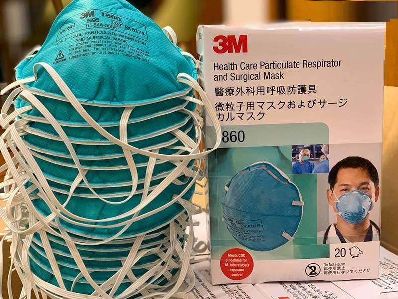 Khẩu trang lọc bụi kháng khuẩn dùng trong phẩu thuật đạt tiêu chuẩn NIOSH 3M 1860