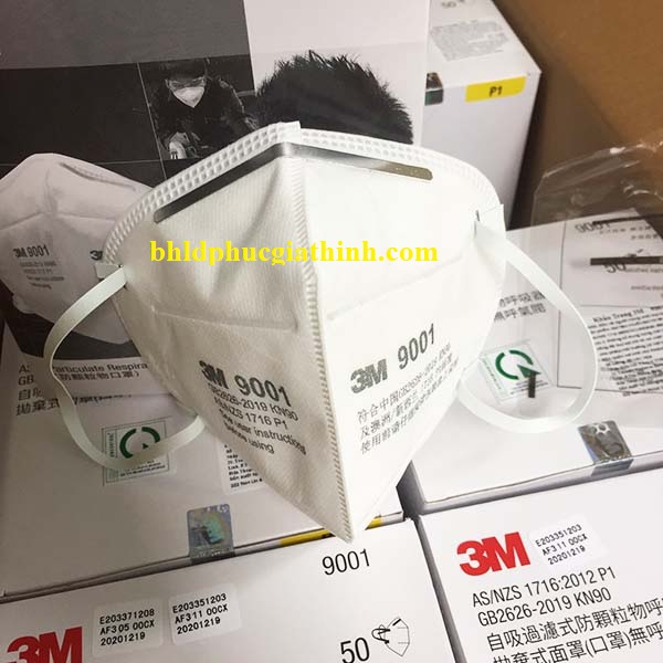Khẩu trang lọc bụi cao cấp 3M 9001 chính hãng tiêu chuẩn KN90