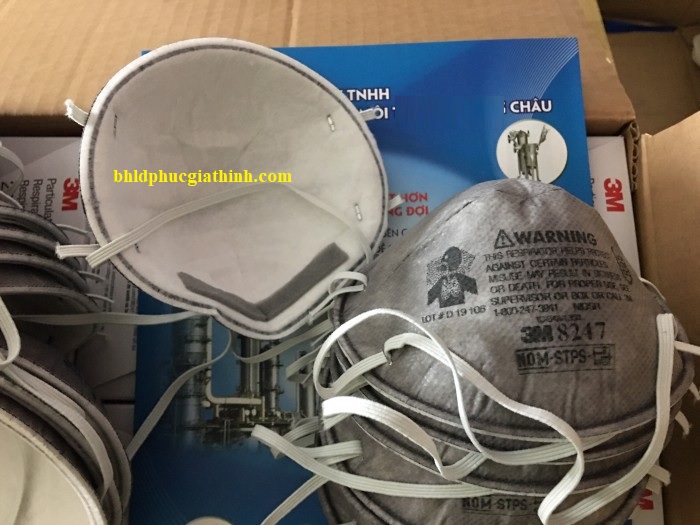 Khẩu trang than hoạt tính 3M 8247 R95 lọc bụi và hơi hữu cơ