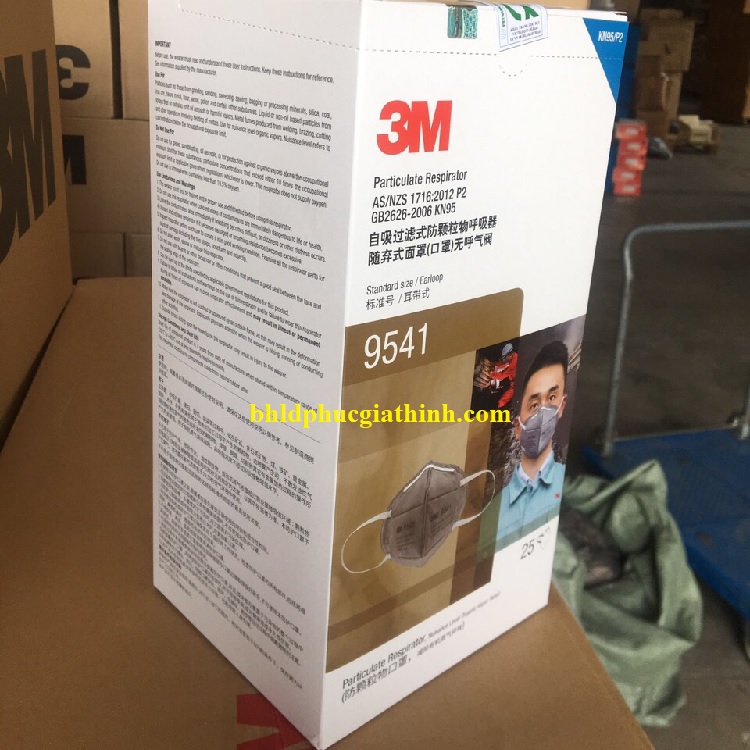 Khẩu trang than hoạt tính 3M 9541 chính hãng hiệu suất lọc 95%